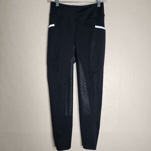 Dover Saddlery Women's M Black Silicone Full Seat Tech Tight Equestrian Riding